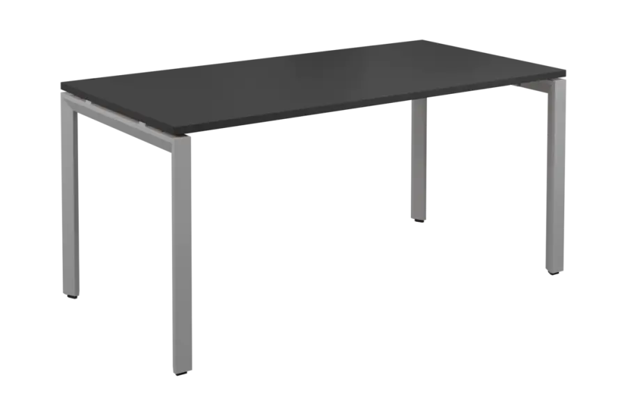 SEK-U - 16 stůl kancelářský, kovová podnož stříbrná, deska 25 mm, široký 1600 mm, antracit